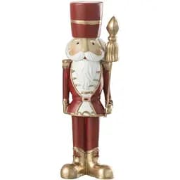 Статуэтка Щелкунчик J-line рождественская новогодняя 21 см красная (35077)