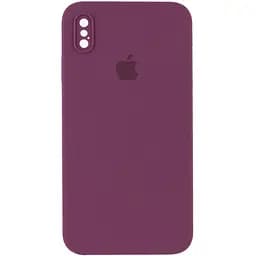 Чохол Epik Silicone Case Square Full Camera Protective AA для Apple iPhone X/XS 5.8 Бордовий/Maroon