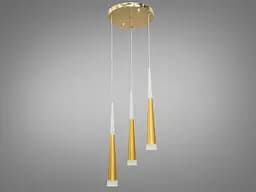 Люстра стельова LED Diasha 3002/3G, 14W, золото, сучасний стиль для коридору, вітальні, спальні, кухні