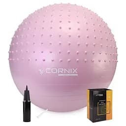 Мяч для фитнеса (фитбол) Cornix 65 см полумассажный Anti-Burst Light Pink XR-0481