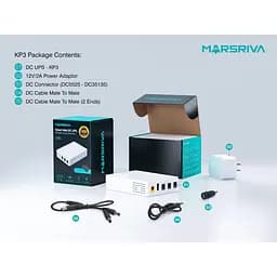 Безперебійник Marsriva KP3 Mini UPS для роутера модема камери ONU 18W 10000 mAh DC 5V 9V 12V - мініатюра 7