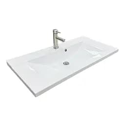 Раковина накладна Adamant QUANTO 90, прямокутна, з сифоном Click-Clack + змішувач (4824296208301) - мініатюра 2