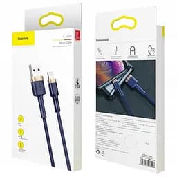 Дата кабель Baseus Cafule USB to Lightning 2.4A (1m) (CALKLF-B) Золотий/Чорний - мініатюра 4