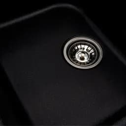 Кухонна мийка Platinum 7950 Equatoria гранітна глянцева з кріпленням 79x50 см чорний металік (000035801) - мініатюра 6