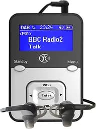 Yaakin K2, цифрове радіо Go DAB/DAB+/FM, акумуляторна батарея, портативний кишеньковий приймач, у комплекті - мініатюра 5