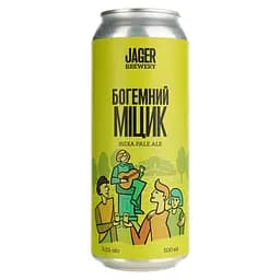 Пиво Jager Brewery Богемний Міцик світле 5.1% 0.5 л з/б