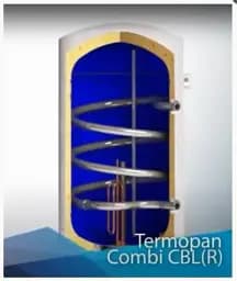 Бойлер комбінований Termopan Combi Right TP-CBR 100 зі змійовиком і ТЕНом 30412 - мініатюра 3