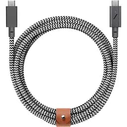 Кабель USB-C to USB-C Native Union Belt Cable Pro 240W Zebra 2.4 м (BELT-PRO2-ZEB-NP)