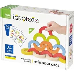 Деревянная развивающая игра Радужные дуги Igroteco 900507 мозаика-балансир