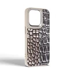 Кожаный чехол для Apple iPhone 14 Pro, Harder Glamorous Croco, разноцветный, термополиуретан ТПУ + экокожа с имитацией кожи крокодила, панель, защита корпуса, противоударный, микрофибра, рамка вокруг камеры, защита всего корпуса, (ARM76770) - мініатюра 2