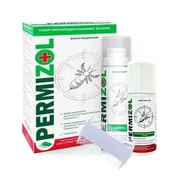 Набор противопедикулезных средств Пермизол Permizzol аэрозоль и шампунь