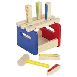 Детская игра Goki Скамейка с молоточком 58562G развивающая деревянная