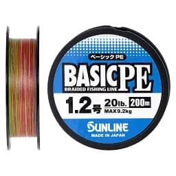 Шнур Sunline Basic PE 200 м (Multi Color) 1.2/0.187 мм 20 lb/9.2 кг