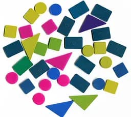 Набор маленьких геометрических фигур, 0027, 5 шт. в упаковке