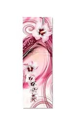 Вінілова 3Д наклейка на холодильник Багряні Гібіскуси ПВХ Абстракція Рожевий 65х200 см Happy Pocket Z183814 - мініатюра 2