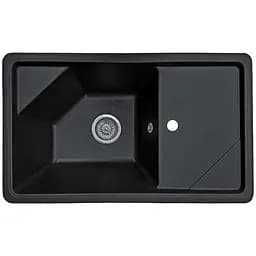 Мийка кухонна Valetti 58C гранітна 785х465 мм чорна