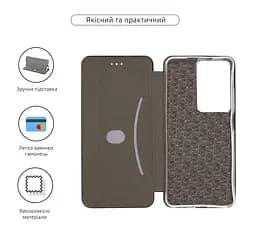 Чехол-книжка для OPPO A5 4G/A5 5G/A5m 4G, G-Case, черный, кожаный чехол-книжка из экокожи (PU) и TPU, с магнитом, с подставкой и вместительным кардхолдером, противоударный, защита всего корпуса, ArmorStandart (ARM87339) - мініатюра 3
