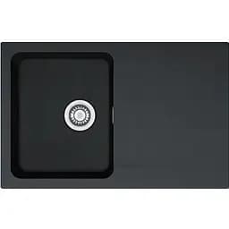 Кухонна мийка Franke Orion, тектонайт, прямокутник, з крилом, 780х500х180мм, чаша - 1, накладна, OID 611-78, чорний