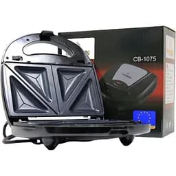 Сендвічниця Crownberg 3 в 1 CB 1075 мультимейкер антипригарний 800 Вт чорний (CB 1075_766)