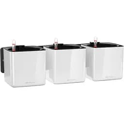 Комплект вазонів Lechuza Green Wall Home Kit Glossy 48х6х14 см білий (13523)