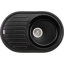 Кухонна мийка Lidz 780x500/200 BLM-14 чорний металік (LIDZBLM14780500200)