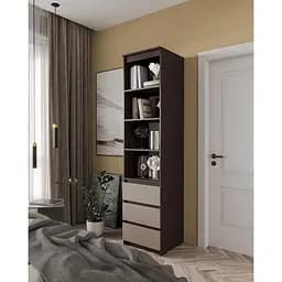 Пенал відкритий з шухлядками Moreli T-219 500x2117x498 мм Венге магія/Капучино (mo-t219-venge-capuch)