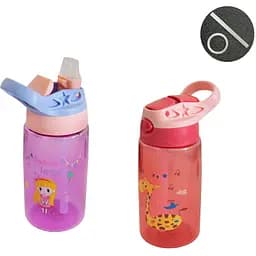 Дитяча пляшка для води з трубочкою 2 штуки напувалка для дітей Baby Bottle LB400 500ml