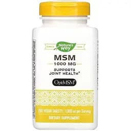 Метилсульфонілметан Nature's Way MSM 1000 мг 200 таблеток