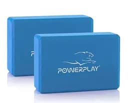 Блоки для йоги PowerPlay 4006 Yoga Brick EVA 2 шт Синие (PP_4006_Blue_2in)