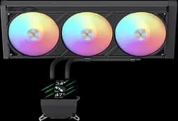 Водяне охолодження Gamemax Glacier 360 LCD ARGB Black (GLACIER 360 LCD BK) - мініатюра 2