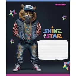 Зошит учнівський "Dance star" 018-3276K-1 в клітинку, 18 аркушів