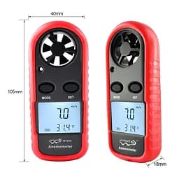 Анемометр цифровий 0.1-30м/с -10-45°C wintact 10.5х4х1.5 см hoz0010063 - мініатюра 4