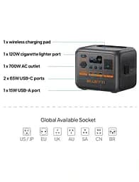 Зарядна станція Bluetti AC50P, 504Wh, 700W, LiFePO4 - мініатюра 3