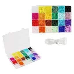 Набор для творчества "Бисер" 1199-87 бусины, резинка, пластиковая коробка