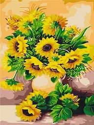 Картина по номерам на подрамнике Brushme Букет подсолнечников