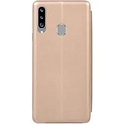 Чохол-книжка Toto Book Rounded Leather Case Samsung Galaxy A20s Gold - мініатюра 2