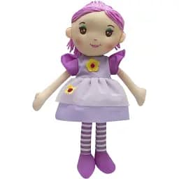 Лялька м'яка Devilon 36 см одна жовта квітка фіолетова сукня (861057-3)