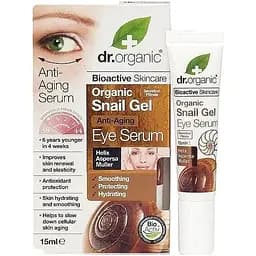 Сироватка для шкіри навколо очей Dr. Organic Bioactive Skincare Anti-Aging Snail Gel Eye Serum 15 мл