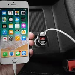 Автомобільна зарядка від прикурювача з вольтметром чорна HOCO Z26 2USB 2,1A - мініатюра 5