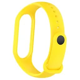 Силіконовий ремінець для фітнес браслетів Xiaomi Mi Band 5/6/7, Silicone, yellow, зі зручною застібкою, на фітнес трекер та смарт годинник, ArmorStandart (ARM61898) - мініатюра 2
