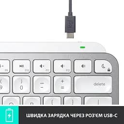 Клавіатура Logitech MX Keys Mini Minimalist Wireless US Pale Grey 920-010499 - мініатюра 8