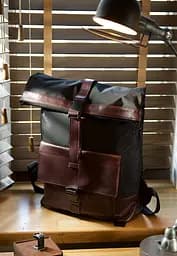 Рюкзак Urban чорний з бордовими вставками