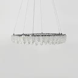 Кільцева кришталева люстра в хромі Ø 50 см | Арт. 33038-500 CH | Line F