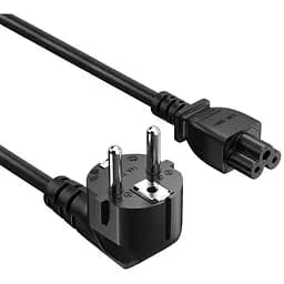 Кабель питания от сети PC-186, черный, 1 м, ColorWay, CEE 7/7 - IEC C5, 3x0.5 мм² (CW-CBP084-BK)