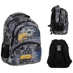 Рюкзак GoPack Education 175M-5 Free Style Серо-черный (GO26-175M-5)