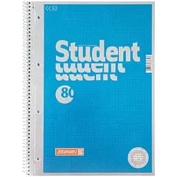 Коледж-блок Brunnen Premium А4 у крапку 80 аркушів блакитний (10 671 47)