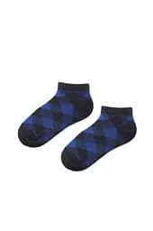 Носки с принтом ромбы короткие бесшовные качественные ORGANIC cotton JILL ANTONY 42-43, Синий