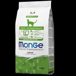 Сухой корм Monge Cаt Adult с кроликом, 1,5 кг (70011945)