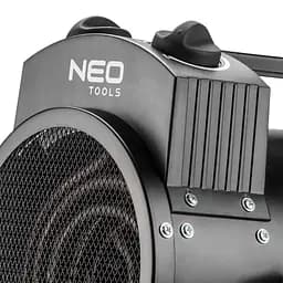 Теплова гармата Neo Tools електрична, 2кВт, 50м кв, 330м куб/год, нагрів. елемент - нерж. сталь, IPX4, чорний - мініатюра 5