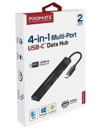 USB-Хаб Promate USB Хаб на 4 порти (litehub-4.black) - мініатюра 2